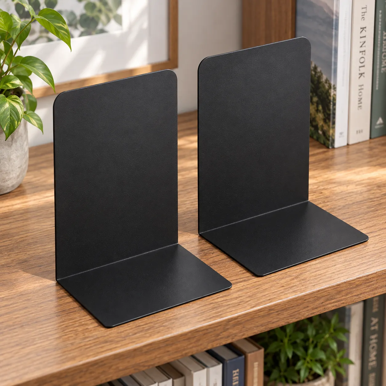 Axton Metal Bookends — alternate view