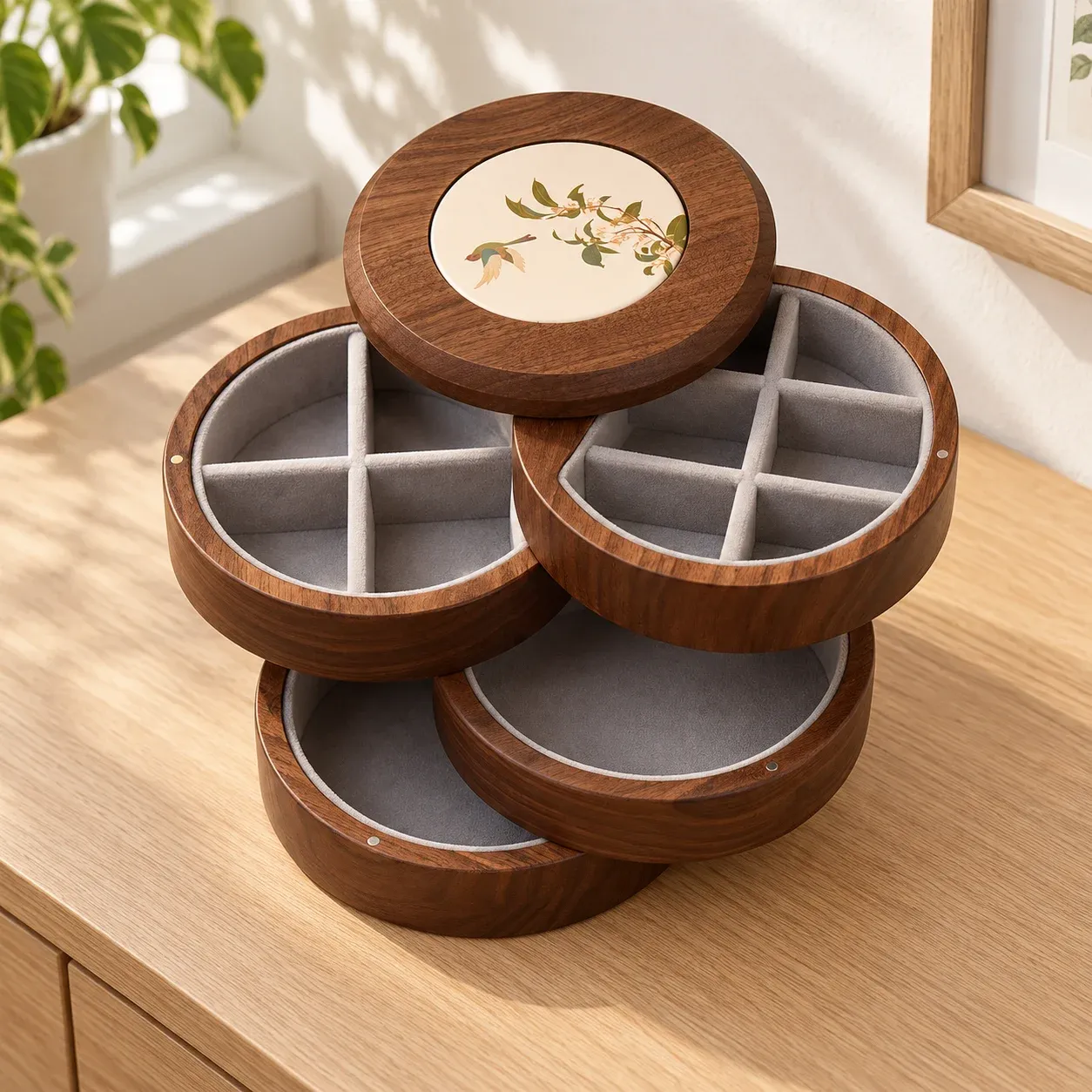 Juniper Swivel Jewelry Box complete product and original components