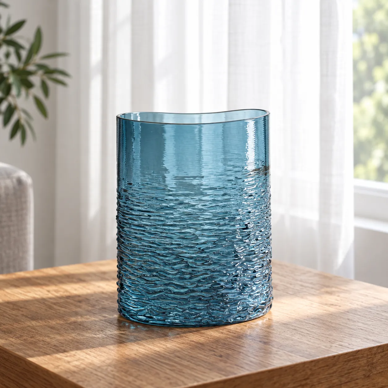 Maris Blue Glass Vase — complete item