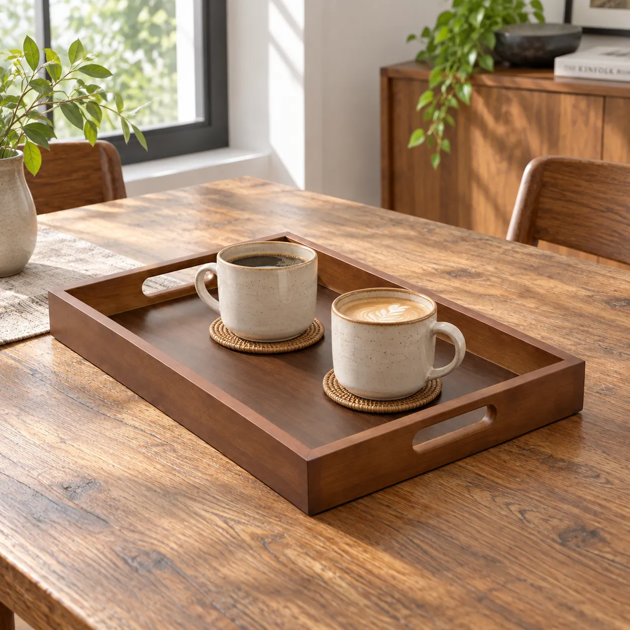 Thorne Handle Tray — shown in use