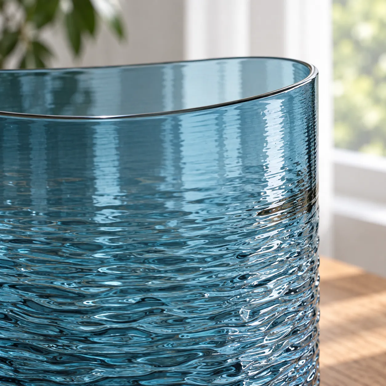 Maris Blue Glass Vase — construction detail